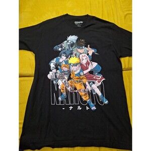 Naruto Mens size L Black T Shirt